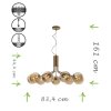 Luce Design NEPTUN Pendelleuchte Messing, 9-flammig