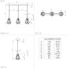 Eglo ADWICKLE Hängeleuchte Schwarz, 3-flammig