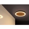 Luce Design MOON Wandleuchte LED Braun, Holzoptik, Schwarz, 1-flammig