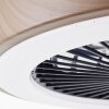 Brilliant Slimline Deckenventilator LED Schwarz, 1-flammig, Fernbedienung