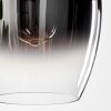 Vevino Pendelleuchte Glas 20 cm Chrom, Klar, 3-flammig