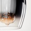 Vevino Pendelleuchte Glas 20cm Chrom, Klar, 4-flammig