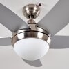 Morino Deckenventilator Nickel-Matt, Silber, 2-flammig, Fernbedienung