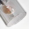 Aggebo Deckenleuchte Glas 8 cm Schwarz, 3-flammig