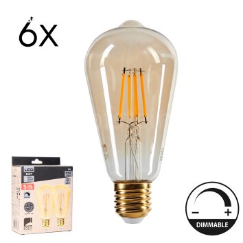 LED E27 6er Set 6 Watt 2200 Kelvin 650 Lumen