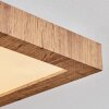 Salmi Deckenpanel LED Holzoptik, Schwarz, 1-flammig