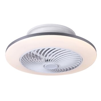 Globo GIBLI Deckenventilator LED Weiß, 1-flammig, Fernbedienung