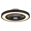 Globo Blizzak Deckenventilator LED Schwarz, 1-flammig, Fernbedienung