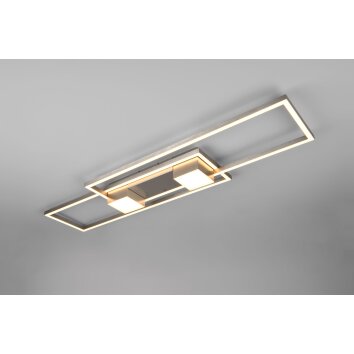 Trio ALBANY Deckenleuchte LED Nickel-Matt, 1-flammig, Fernbedienung