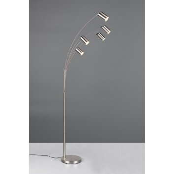 Trio Marley Stehlampe Nickel-Matt, 5-flammig