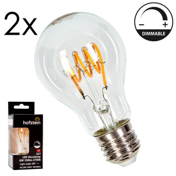 LED E27 2er Set 6 Watt 2700 Kelvin 350 Lumen