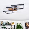 Bealo Deckenleuchte LED Holzoptik, Schwarz, 1-flammig