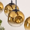 Ripoll Pendelleuchte Glas 15 cm Gold, Klar, 5-flammig