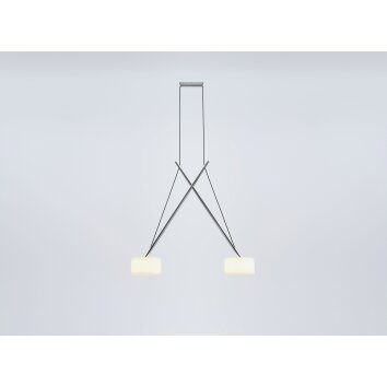 Serien Lighting TWIN Suspension Pendelleuchte 4m-Cable-Version Chrom, 2-flammig