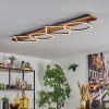 Pompu Deckenleuchte LED Holz dunkel, Schwarz, 1-flammig