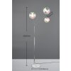 Trio Paxton Stehlampe Chrom, 3-flammig