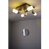 Trio Leuchten CLAPTON Deckenleuchte LED Aluminium, Chrom, Edelstahl, 4-flammig